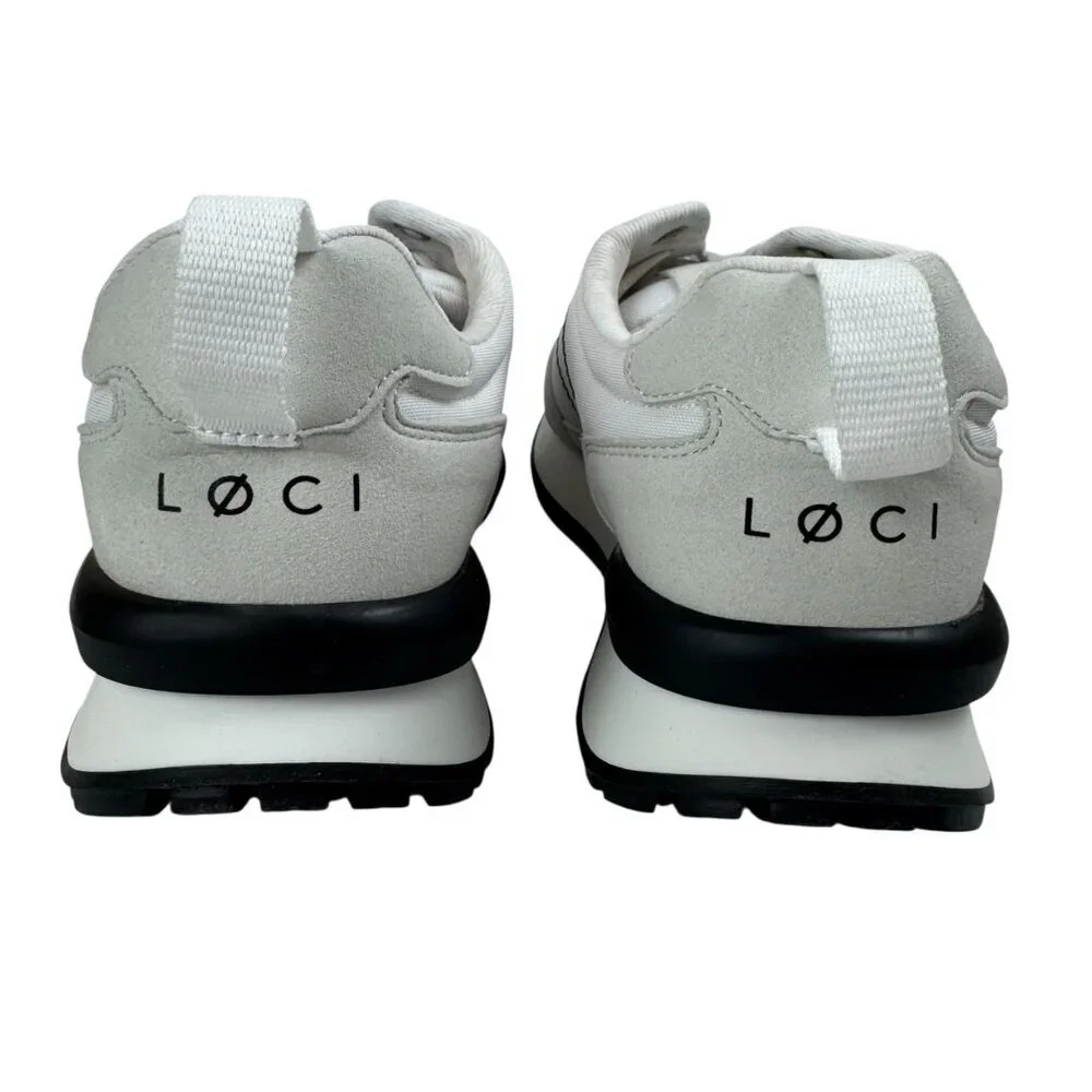 Loci NEW Fusion White Black Sneakers EU 36 / US Women's 6 Designer Vegan Lace Up